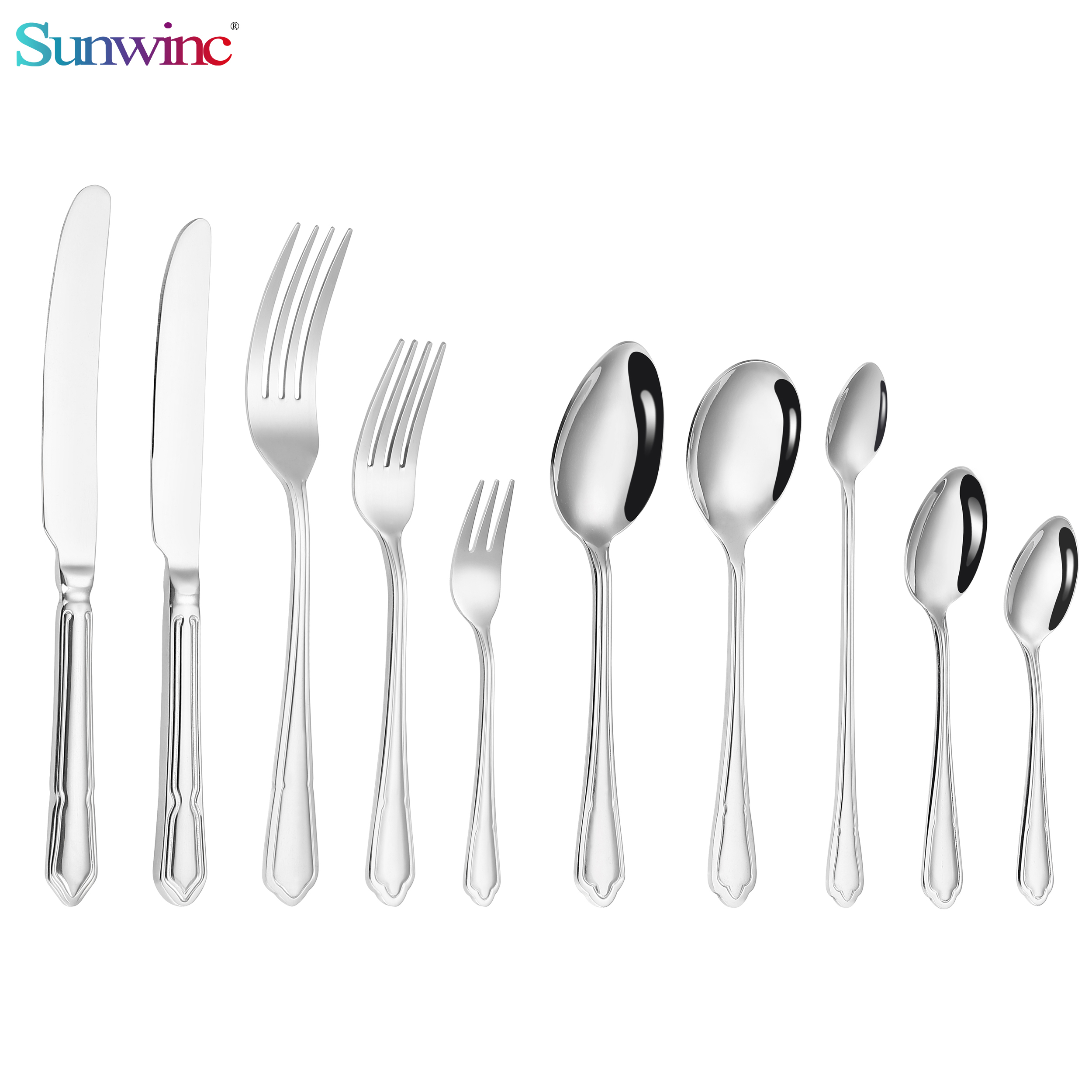 baguette high quality fork knife and spoon set stainless steel cutlery stainless steel flatware for restaurant (复制)