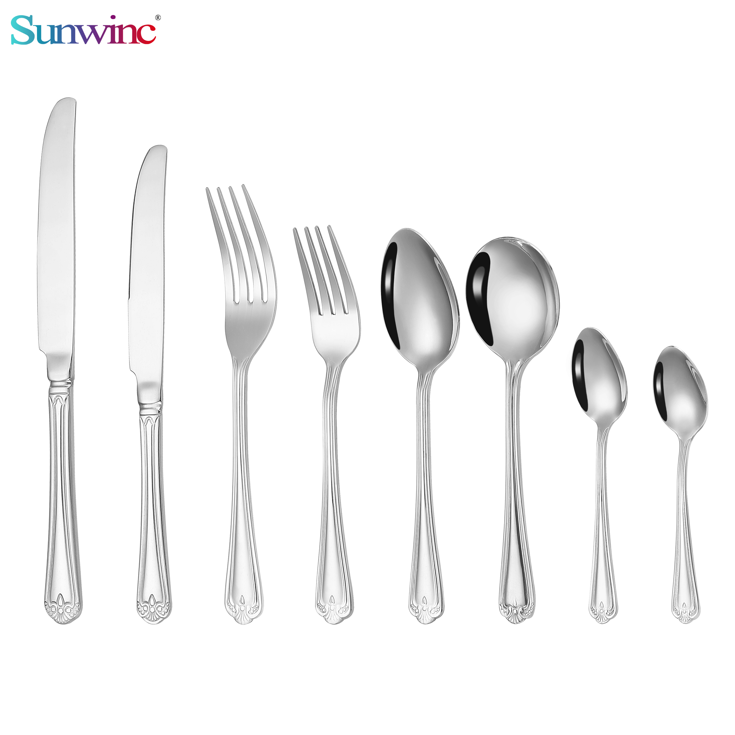 sw 007 high quality fork knife and spoon set stainless steel cutlery stainless steel flatware for restaurant (复制)