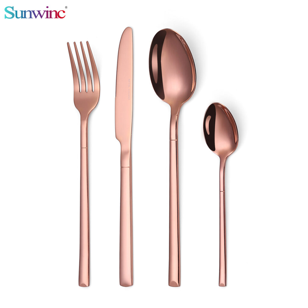 sw 014 tumble polish stainless steel hotel cutlery sets flatware sets