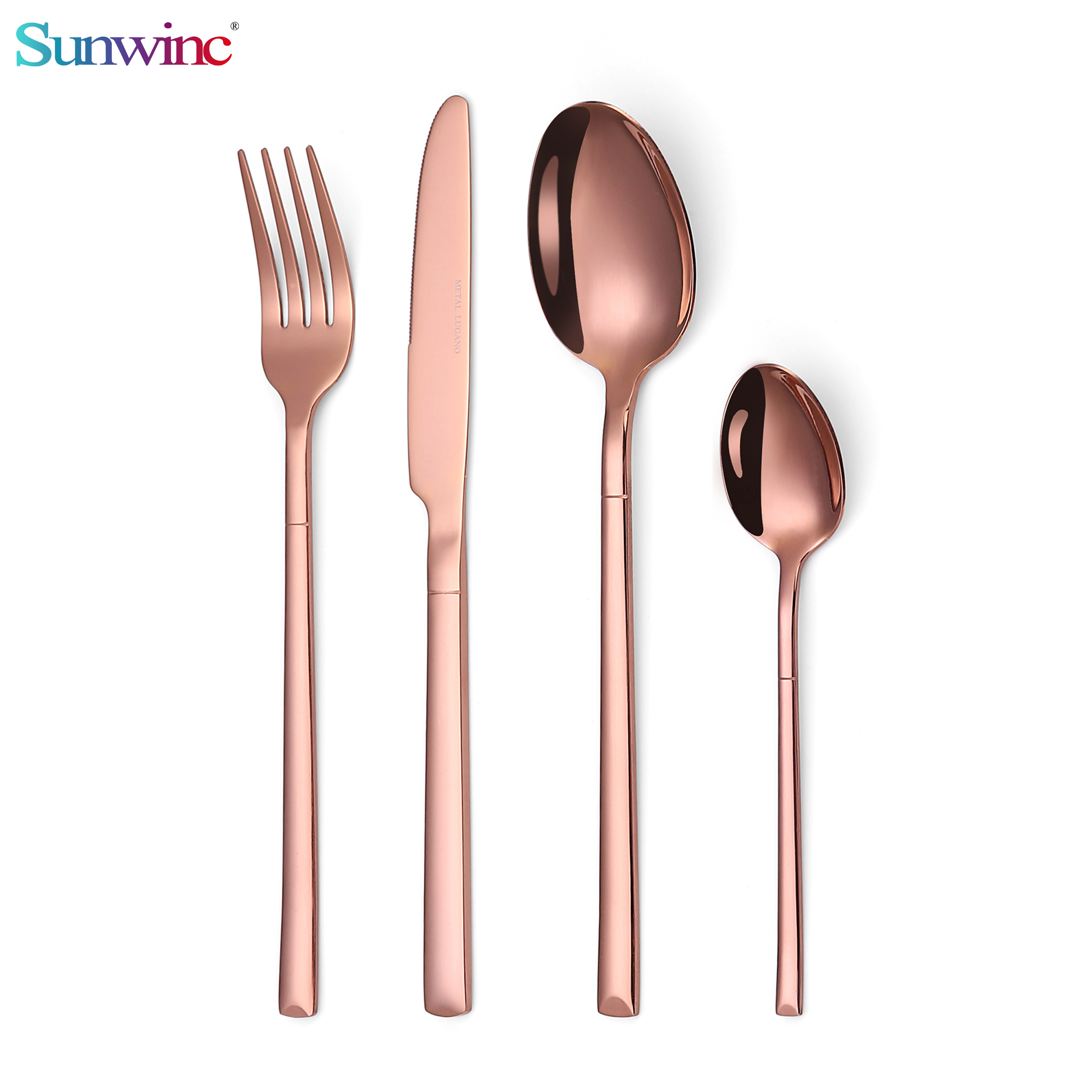 sw 014 tumble polish stainless steel hotel cutlery sets flatware sets