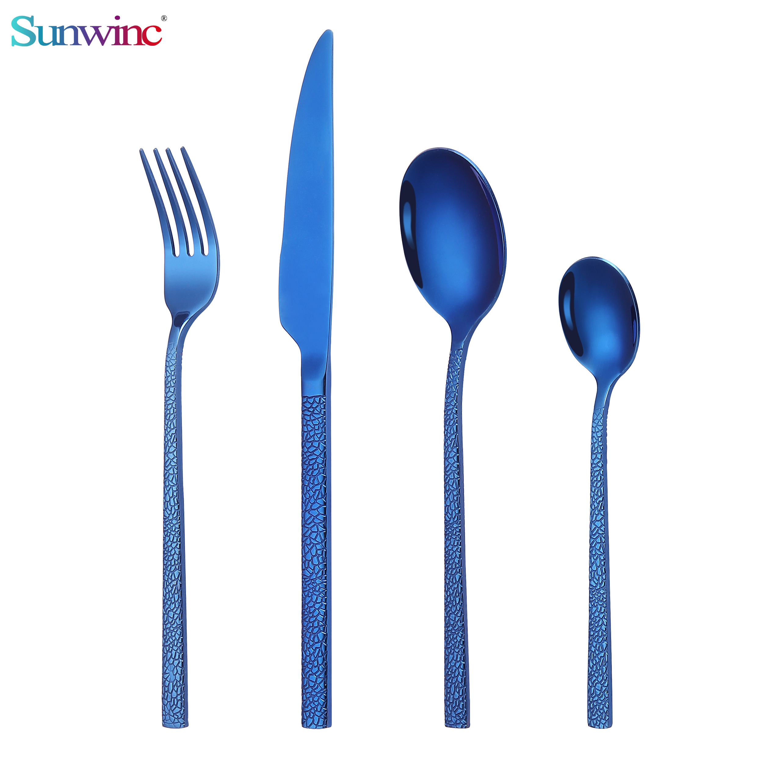 sw 014 tumble polish stainless steel hotel cutlery sets flatware sets
