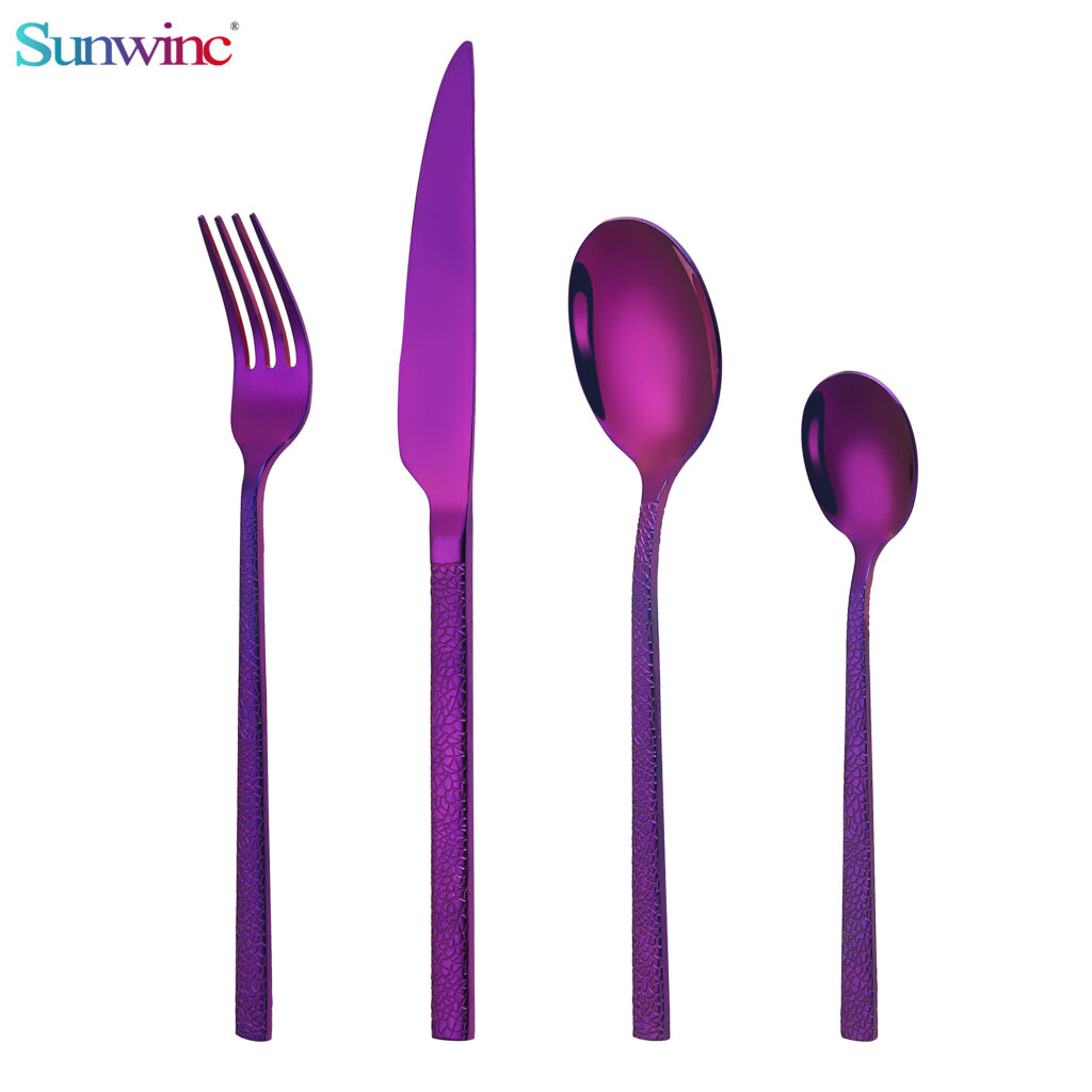 sw 014 tumble polish stainless steel hotel cutlery sets flatware sets