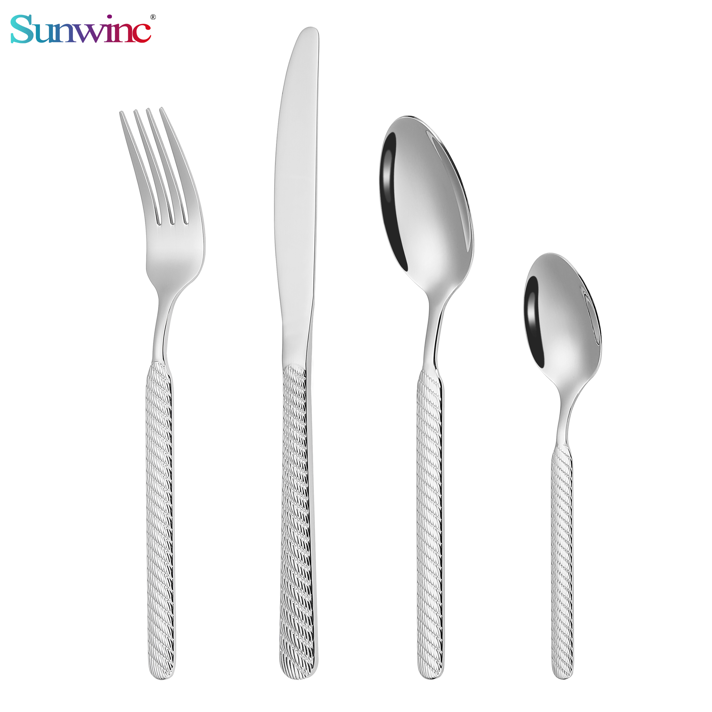sw 007 trending products 2024 new arrivals hammers 304 stainless steel knife fork and spoon set cutlery