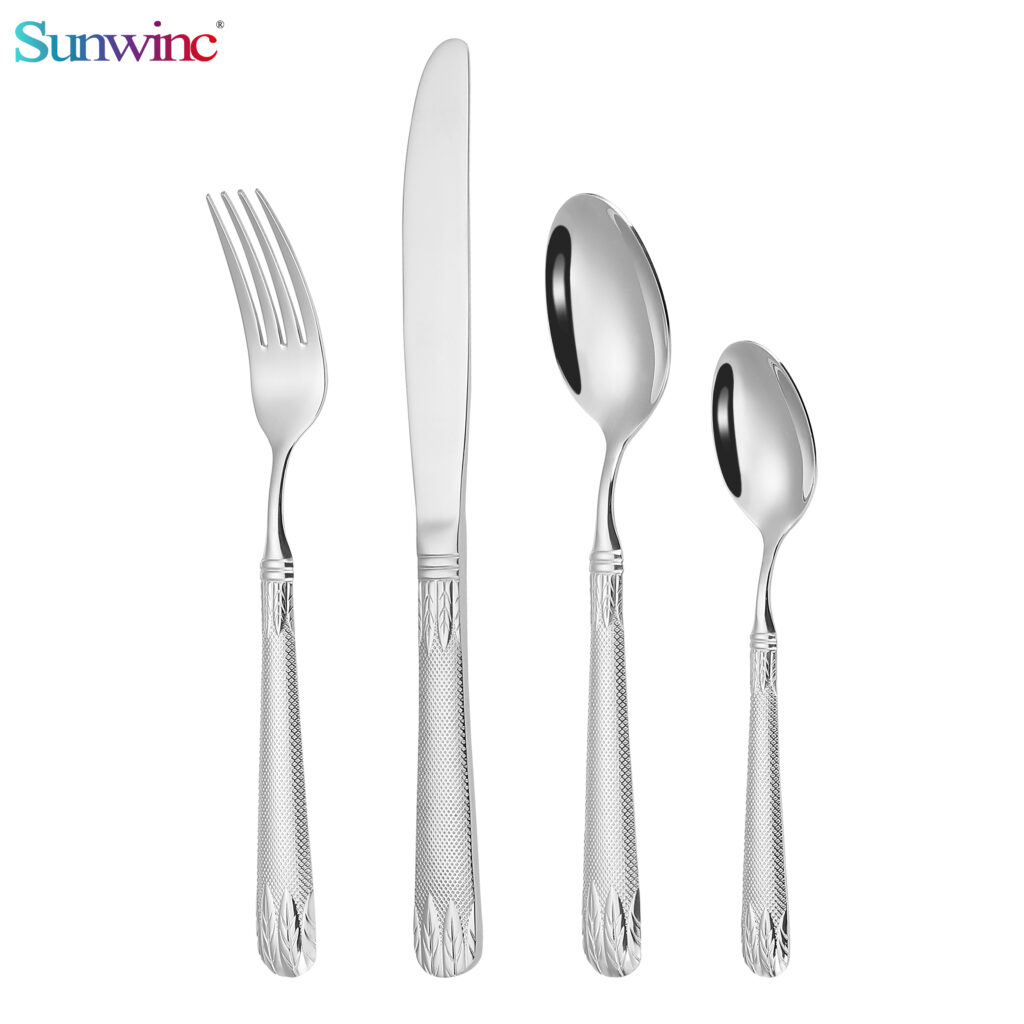 sw 044 trending products 2024 new arrivals hammers 304 stainless steel knife fork and spoon set cutlery
