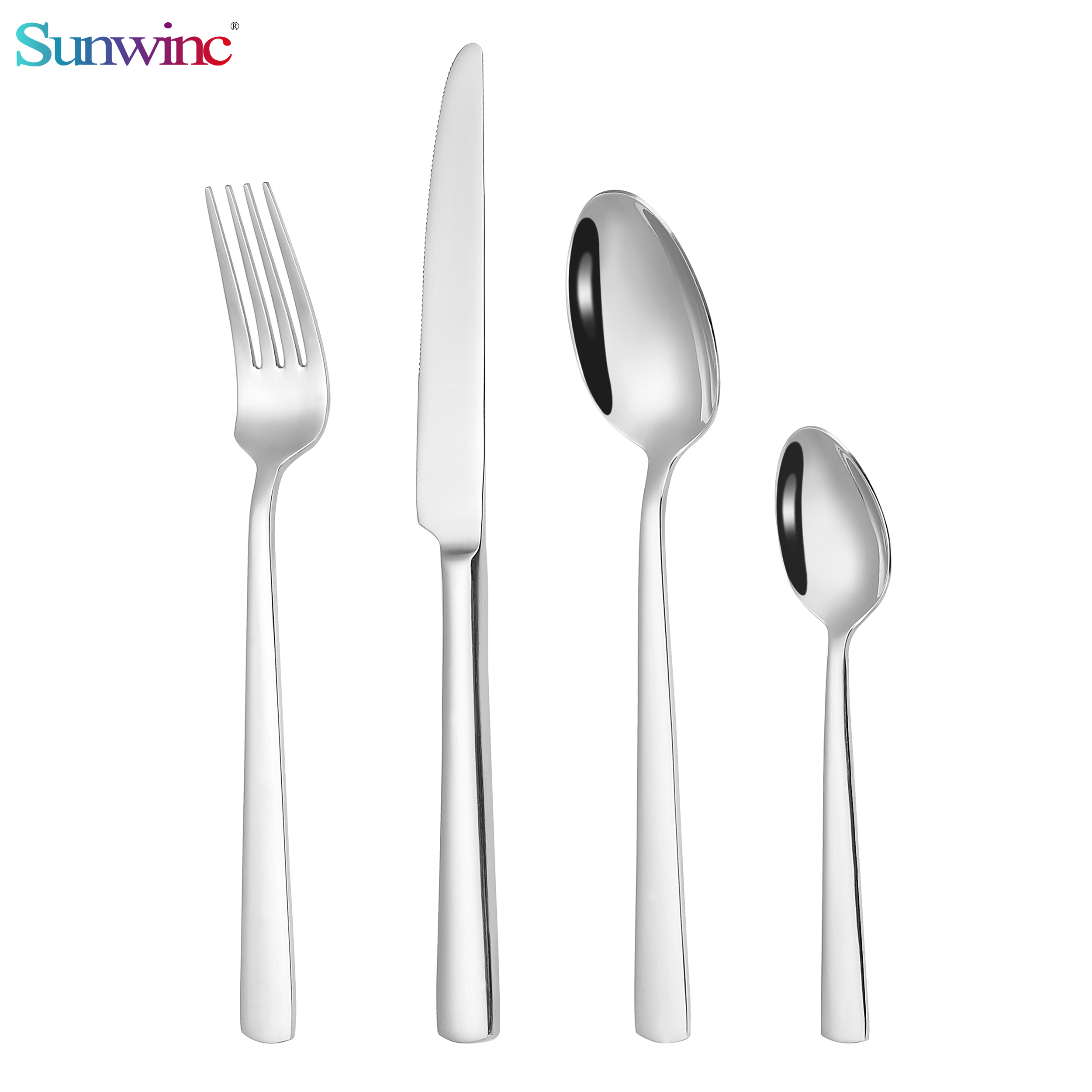 sw 044 trending products 2024 new arrivals martillos 304 acero inoxidable cuchillo tenedor y cuchara juego cubiertos