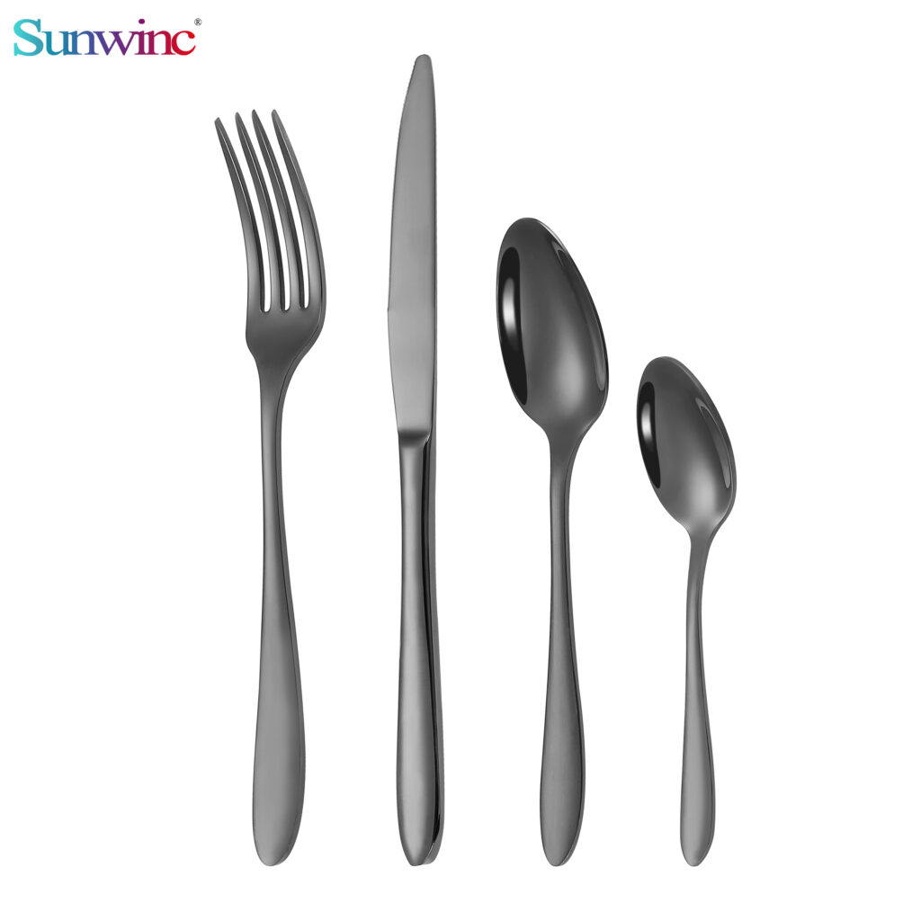 sw 014 tumble polish stainless steel hotel cutlery sets flatware sets