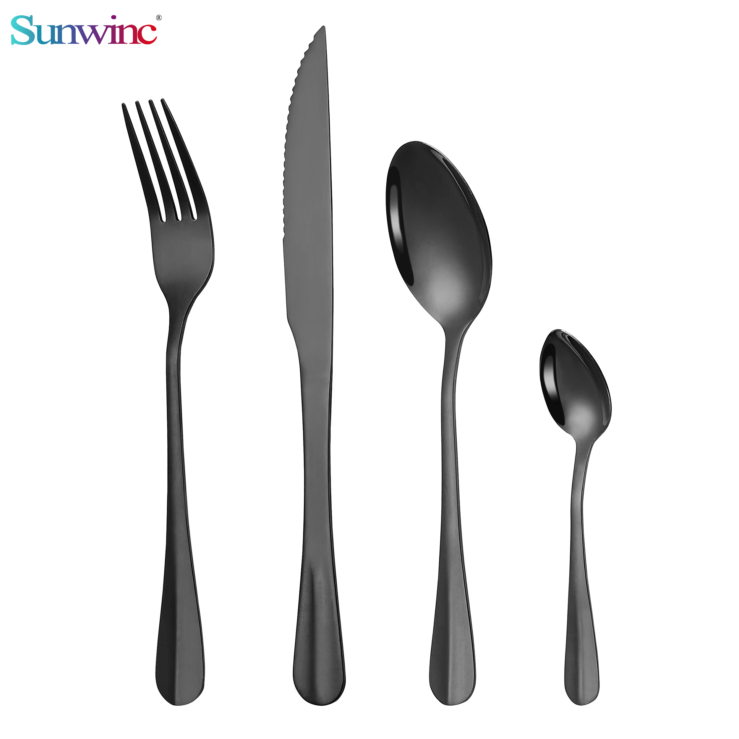 sw 014 tumble polish stainless steel hotel cutlery sets flatware sets
