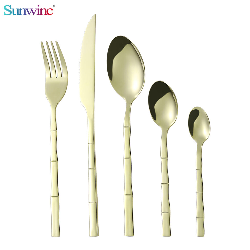 sw 014 tumble polish stainless steel hotel cutlery sets flatware sets