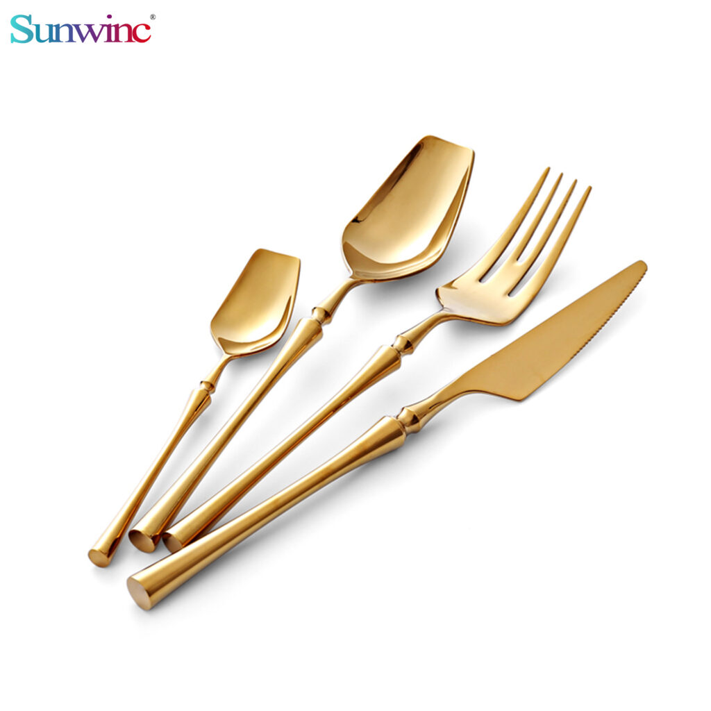 sw 014 tumble polish stainless steel hotel cutlery sets flatware sets